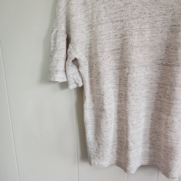 RACHEL Rachel Roy Tops Rachel Rachel Roy Linen Tshirt Top Flutter Sleeves Beige S Poshmark